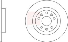 2x Brake Discs Pair Solid fits