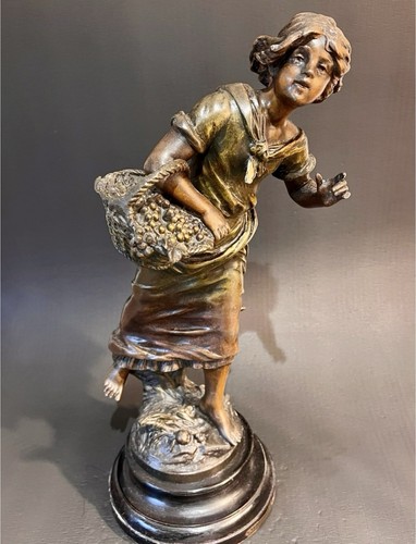 Antique french spelter figure - antique,