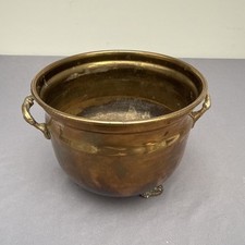VINTAGE BRASS FOOTED PLANTER