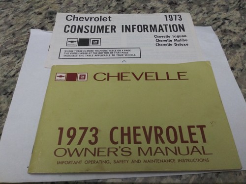 1973 chevelle owners manual - manual, +