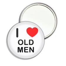 Old Men I Love Heart Round Mirror Pocket Compact (55mm or 77mm)