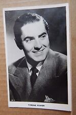 Vintage film star  postcard Tyrone Power  unposted