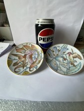 Hutschenreuther vintage small plate pair Ole Winther Hummingbirds