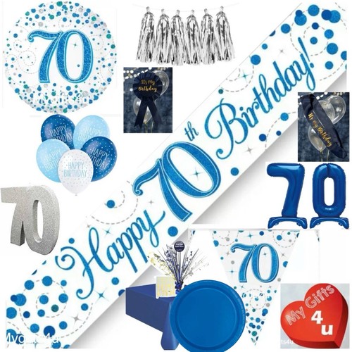 Blue age 70th happy birthday - &,