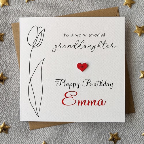 Granddaughter birthday card - birthday,