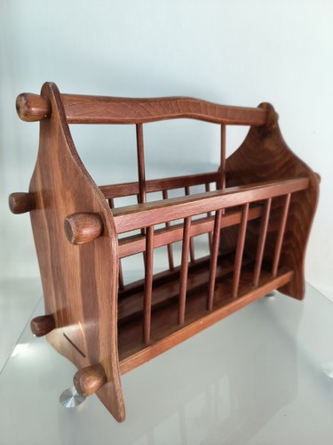 Vintage wooden magazine - vintage, rack