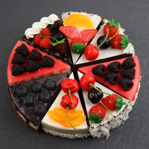 Realistic fake slice cake - realistic,