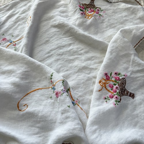 Vintage hand embroidered - hand,