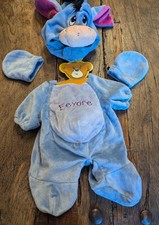 RARE 2010 Build a Bear EEYORE 4 piece Costume Winnie The Pooh Disney 