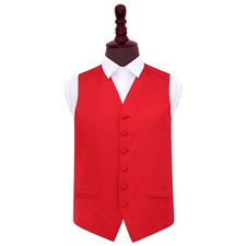 DQT Mens Waistcoat Satin Plain