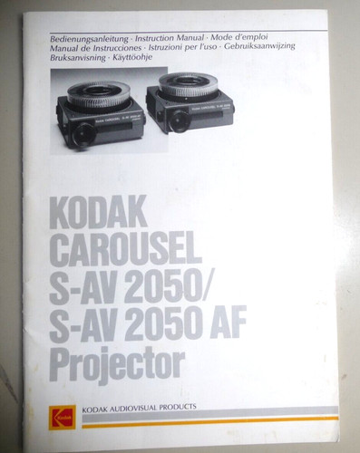 Instructions slide projector