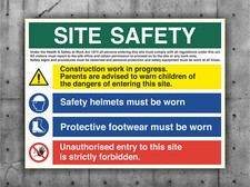 Construction - Site Safety Signage - Plastic Sign - Building -SS1