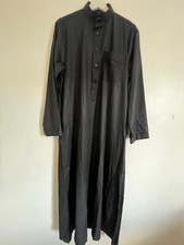 Mens Black Thobe / Juba Traditional Islamic Clothing Size - 56