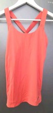 Ivy Park Coral Athletic Tank Top with Built In Bra Crisscross Back Size XS Sport