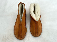 Women’s Suede Slippers Boots With Foldable Cuff And Sheepskin Wool Lining.