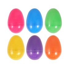 Easter Assorted Plastic Large Egg Capsules 8cm - Pack of 6