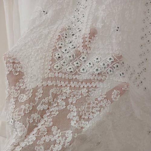 White chikankari georgette - white,