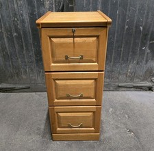 Vintage Light Oak Three Drawer