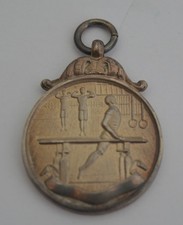 Gymnastic Parallels Bars Sterling Silver  Fob Medal  Hallmark