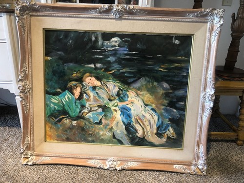 Vintage oil painting the - vintage, "the