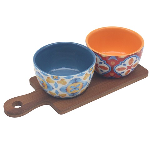 Bowls tray set 2 tuscany - of,
