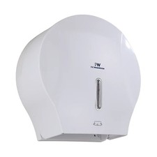 Pro Washroom Toilet Roll Dispenser Wall-Mounted Lockable ABS White Silk Finish
