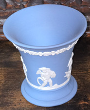 Vintage Wedgewood Jasperware Small Blue Vase