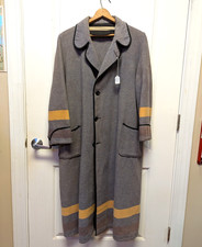 Rare 1920s Antique Westpoint Uniform Grey Button-Down Nice Trench Coat Jacket