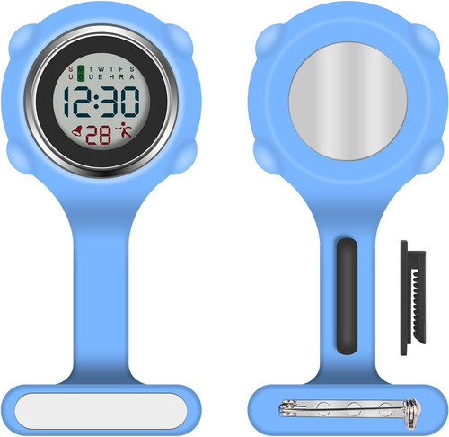 Nurse watch brooch - watch,