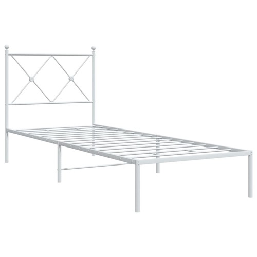 Metal bed frame with headboard - metal,