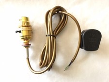 BRASS PRE-WIRED TABLE LAMP REWIRE KIT SWITCHED 2.5M** DONCASTER GOLD FLEX