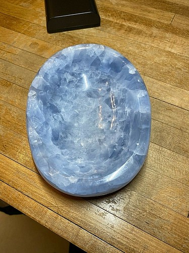 Blue calcite crystal gemstone - blue,