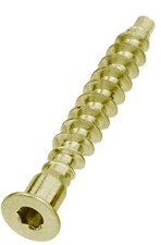Yellow Hex Socket Flat Head Confirmat Screws Furniture Fitting Assembly Screw