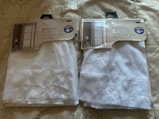 White lace single panel voile - panel,