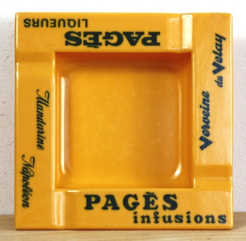 Vintage french pages ashtray - french,