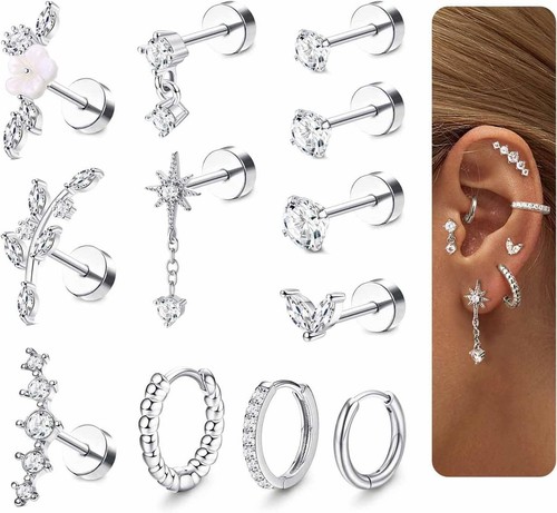 14k gold cartilage earrings - 14k,