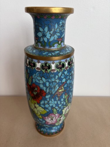 Antique chinese cloisonne vase - chinese,