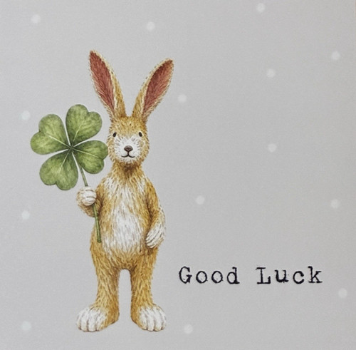 Good luck rabbit greeting - rabbit, card
