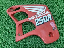 Used Honda CRM250R left shroud, red, KS7, MD24, genuine motorcycle part, sid...