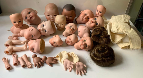 Doll parts lot stuffed - doll,