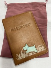 Radley Tan Leather Passport Holder Vintage New With Tags 