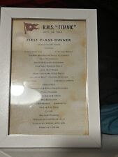 White Star Line Titanic first class Dinner Menu 6x4 Print 