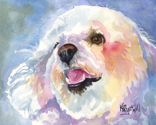 Bichon frise print original - frise, of