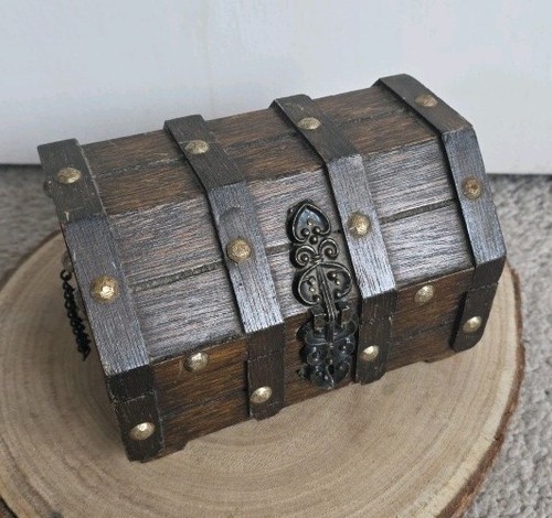 Vintage wooden chest barrel - wooden,
