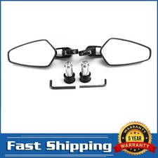 Pair 7/8'' 22mm Motorcycle CNC Aluminum Rear View Side Mirror Handle Bar End UK