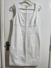 Boden Dress White Embroidered
