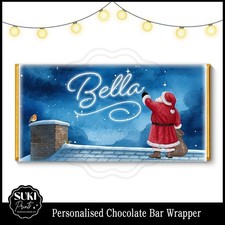 Personalised Chocolate Bar Galaxy Wrapper. Christmas Eve Box Stocking Filler