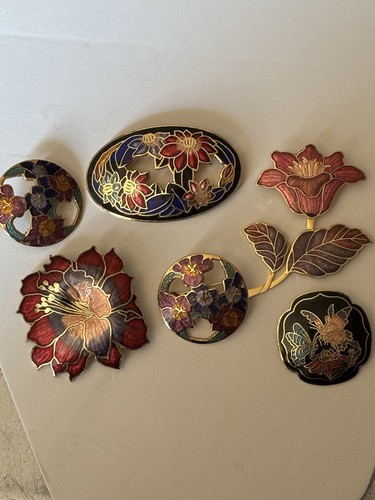 Vintage fish crown cloisonne - crown,