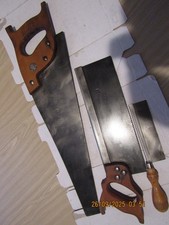 3-Vintage wood saw, panel tenon gents/pad carpenter woodwork