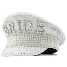 Women Bride Sequin Faux Pearl